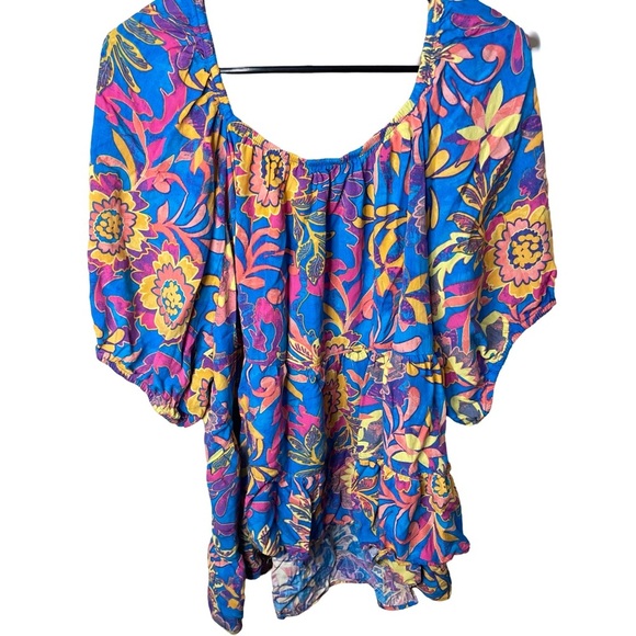 Terra & Sky Women's Plus Size Puff Sleeve Square Neck Babydoll Top 3x - Picture 7 of 7